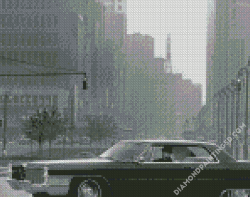 Black And White Classic Cadillacs Diamond Paintings