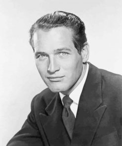 Black And White Paul Newman Diamond Paintings