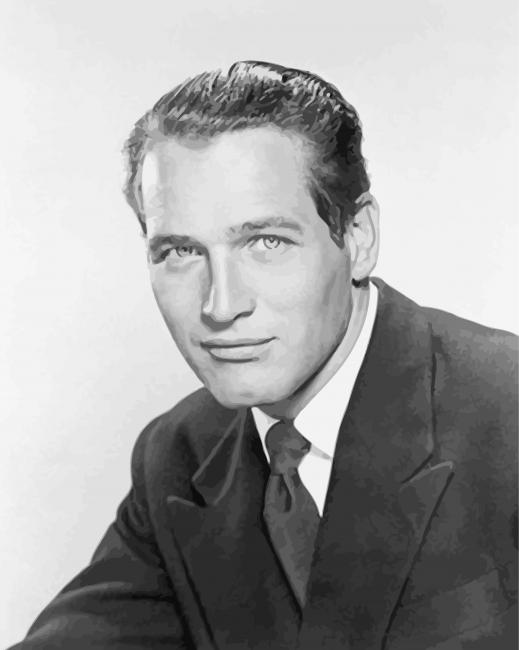 Black And White Paul Newman Diamond Paintings