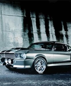 Black Classic Mustang Ford Diamond Paintings