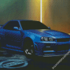 Blue Nissan Skyline GTR R34 Diamond Paintings