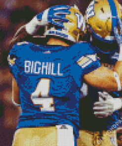 Blue Bombers Players Diamond Paintings