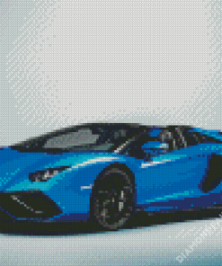 Blue Lamborgini Diamond Paintings