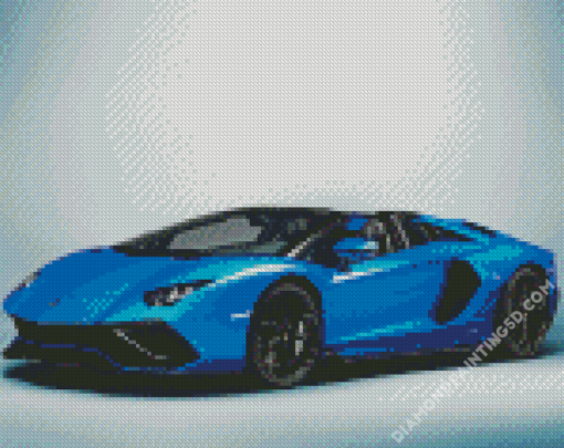 Blue Lamborgini Diamond Paintings