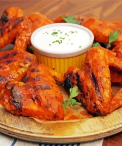 Chicken Wings With White Sauce Diamond Paintings