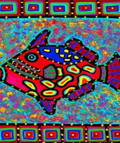 Colorful Clown Triggerfish Diamond Paintings