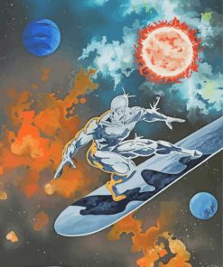 Cool Silver Surfer Diamond Paintings