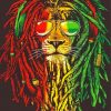 Cool Jamaican Lion Diamond Paintings