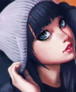 Cute Big Eyed Girl Diamond Paintings