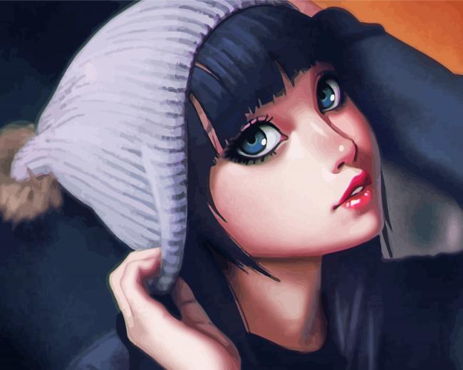 Cute Big Eyed Girl Diamond Paintings