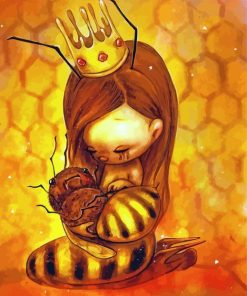 Cute Queen Bee Diamond Paintings