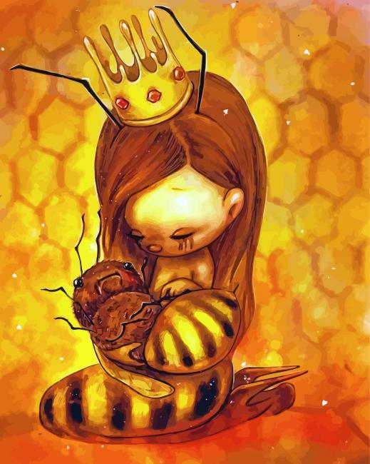 Cute Queen Bee Diamond Paintings