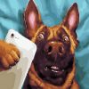 Dog Animal Selfie Diamond Paintings