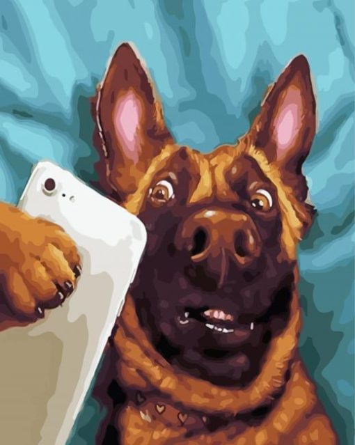 Dog Animal Selfie Diamond Paintings