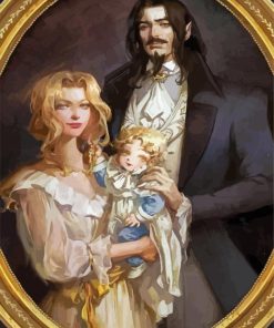 Dracula Lisa And Baby Alucard Diamond Paintings