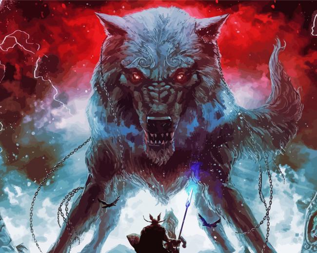 Fantasy Fenrir Wolf Diamond Paintings