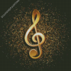 Golden Music Symbol Diamond Paintings