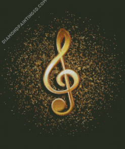 Golden Music Symbol Diamond Paintings