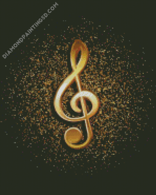 Golden Music Symbol Diamond Paintings