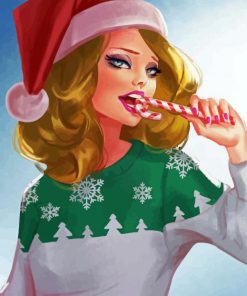 Gorgeous Christmas Girl Diamond Paintings