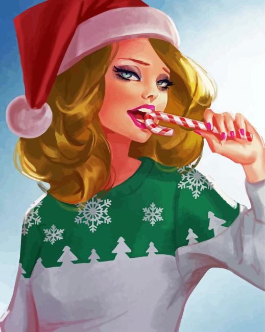 Gorgeous Christmas Girl Diamond Paintings