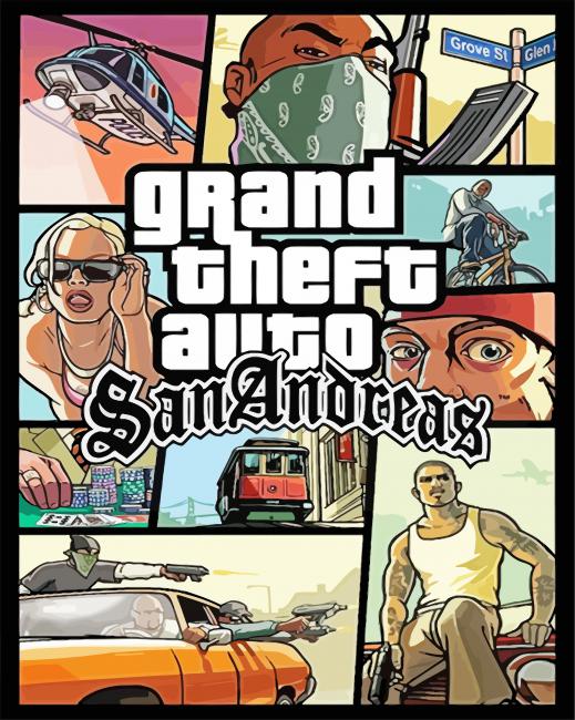 Grand Theft Auto Poster Diamond Paintings