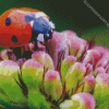 Ladybeetle On Flower Diamond Paintings