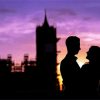 London Couple Silhouette Diamond Paintings