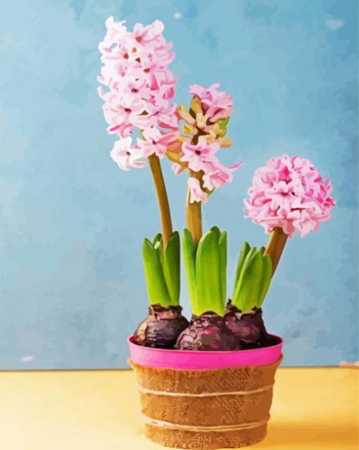 Pink Hyacinth Diamond Paintings