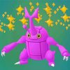 Purple Heracross Pokemon Diamond Paintings