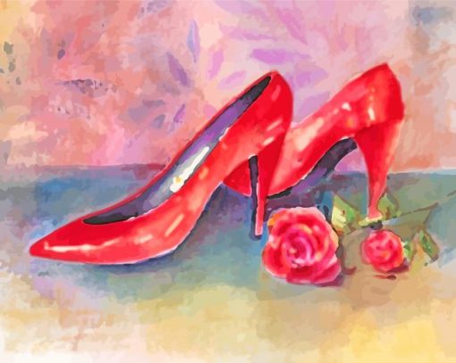 High Heels Red Shoes Diamond Paintings