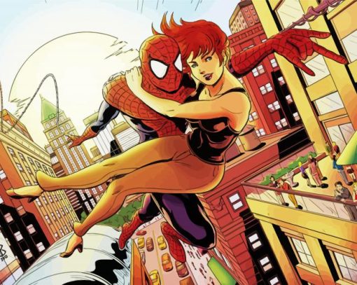 Spider Man And Mary Jane DC Diamond Paintings