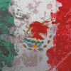 Splatter Mexican Flag Art Diamond Paintings