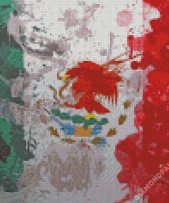 Splatter Mexican Flag Art Diamond Paintings