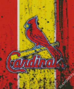 Splatter St Louis Cardinals Diamond Paintings