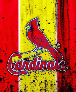 Splatter St Louis Cardinals Diamond Paintings