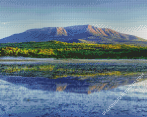 GWater Reflection Mt Katahdin Diamond Paintings