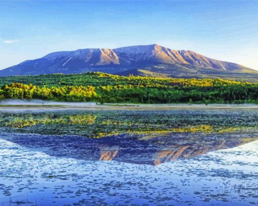 GWater Reflection Mt Katahdin Diamond Paintings