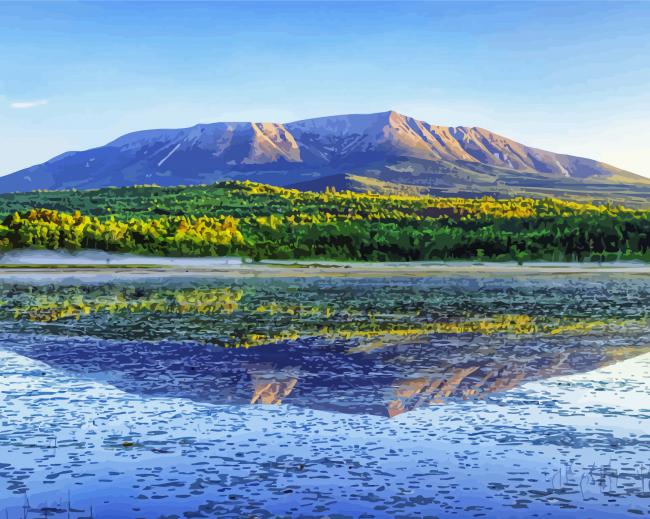 GWater Reflection Mt Katahdin Diamond Paintings