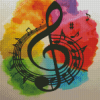 Watercolor Musical Notes Diamond Paintings