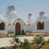 White Adobe House Diamond Paintings