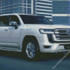 White Toyota Landcruiser Diamond Paintings