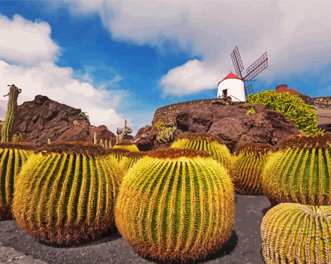 Windmill Lanzarote Diamond Paintings