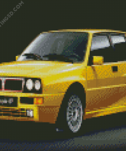 Yellow Lancia Diamond Paintings