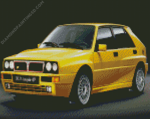 Yellow Lancia Diamond Paintings