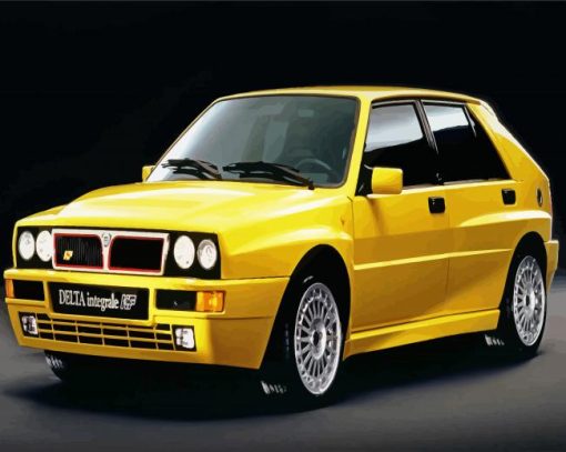 Yellow Lancia Diamond Paintings