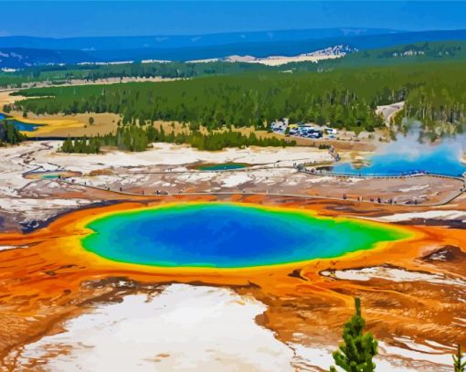 Yellowstone National Park Idaho USA Diamond Paintings