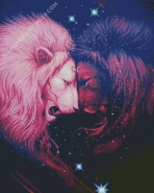 Aesthetic Yin Yang Lion Diamond Paintings