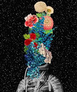 Astronaut And Flower Diamond Paintings