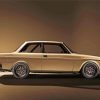 Beige Classic Volvo Saloon 240 Car Diamond Paintings